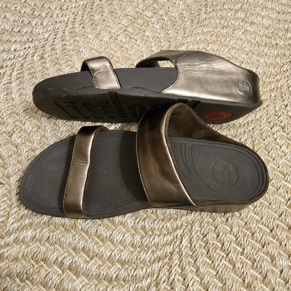Women's Fitflop Bronze Double Strap Sandal 11 - Picture 4 of 4
